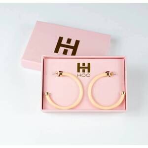 NEW HOO HOOPS women's hoop earrings in nude